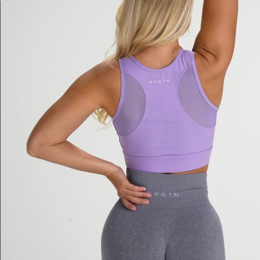 Lilac Lush Mesh Sports Bra NVGTN